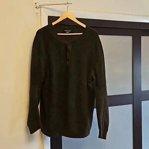 Rare Banana Republic Italian Merino Yarn by Baruffa XXL Tall Henley